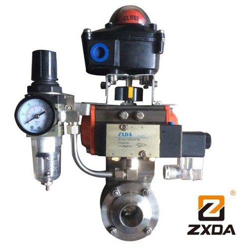 卫生级气动蝶阀(快装蝶阀)