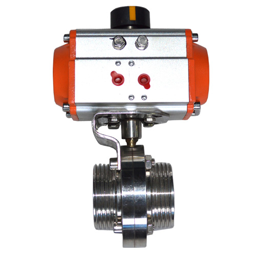 卫生级气动外螺纹蝶阀