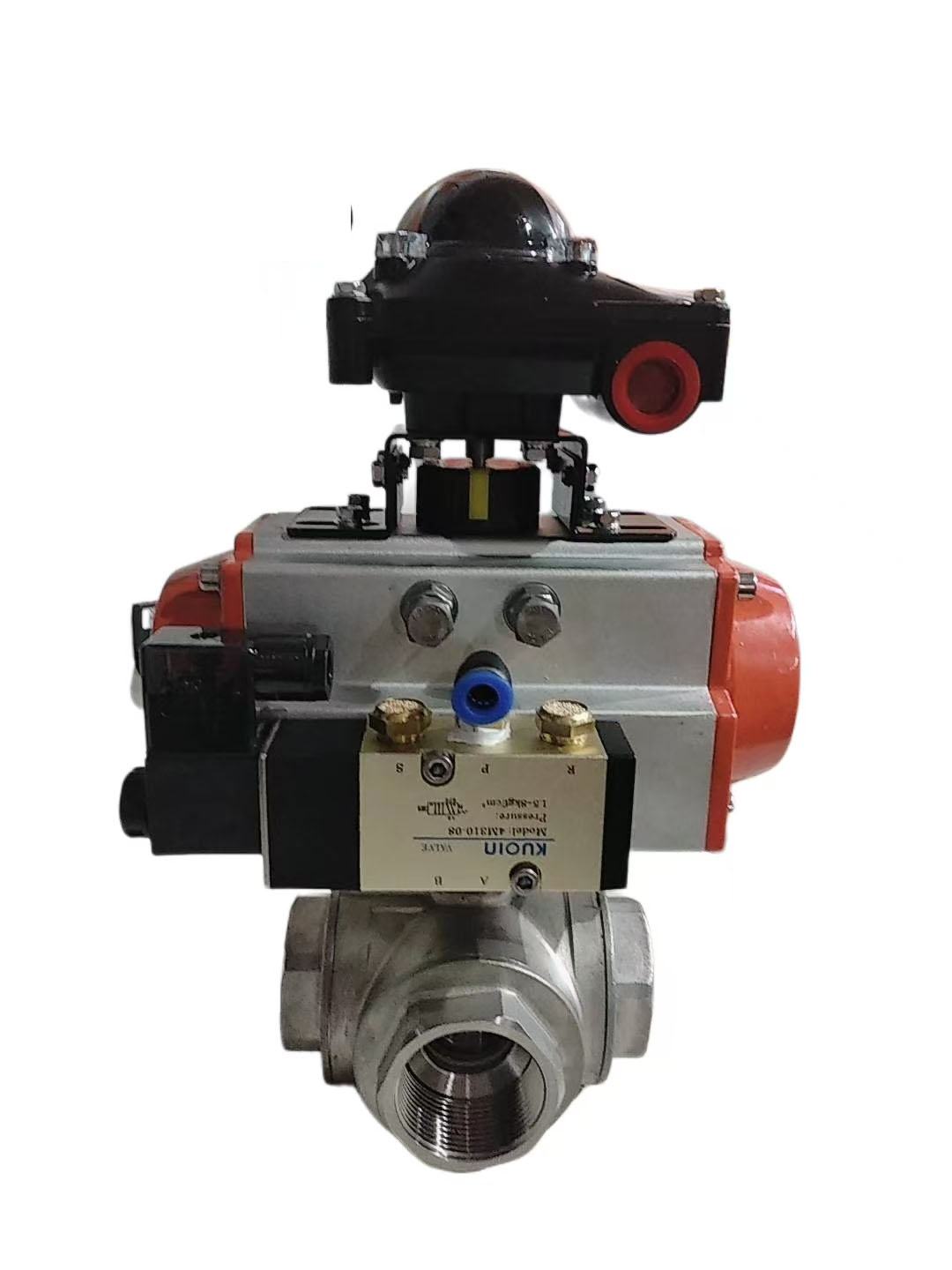 气动三通丝口球阀